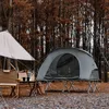 SoBuy Zelt OGS60-L-HG im Freien mit Campingstuhl, Tisch und Beleuchtung im Herbstwald Anteprima dell’immagine prodotto