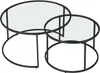 Two round glass-top coffee tables with black metal frames are shown against a white background. Náhľad obrázku produktu