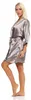 Damen Morgenmantel kurzer Kimono in Satin-Optik; Taupe XXL Produktbild-Vorschau 2