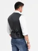 Ombre Clothing Pánská společenská vesta Gundulfo černá L Náhled obrázku produktu 5