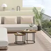 FORTENA  Couchtisch Set 2er Rund, Eiche Optik/Schwarz, Produktbild-Vorschau 12