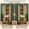 Merax badkamerkast 166 cm met rieten deuren, hoge kast met Productafbeelding-voorbeeld 5