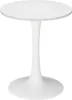 A white tulip-style side table on a white background. Anteprima dell’immagine prodotto