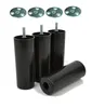 4er Set Möbelfüße Kunststoff Schwarz M8 x 25 mm, Höhe 130 Produktbild-Vorschau 1