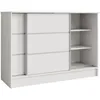Commode BEAUTYSOFA MIRELA 120 cm Blanc/Blanc, buffet à 2 Voir les images du produit 5