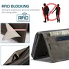 Galaxy A70s Brieftasche Hülle, Retro Kunstledertasche Stand Produktbild-Vorschau 4