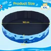 A diagram showing the dimensions of a dog pool. Produktbild-Vorschau