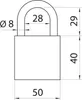 Kłódka ABUS TITALIUM z pałąkiem i zatrzaskiem 50 mm, 2 Podgląd zdjęcia produktu 2