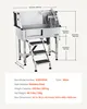 VEVOR Hundewaschstation aus Edelstahl, 870x488x1025 mm Produktbild-Vorschau 8