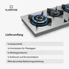 Klarstein Goldflame 4 Slim Gaskochfeld, 4 Messingbrenner, Produktbild-Vorschau 6