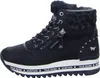 A black high-top sneaker with white accents and a white sole, shown from the side against a white background. Anteprima dell’immagine prodotto