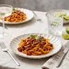 6er-Set Premium Porzellan Speiseteller Ø26 cm – Elegantes Wellendesign mit edlem Goldrand Produktbild-Vorschau
