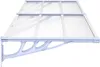 vidaXL Daszek drzwiowy szary i przezroczysty 239x90 cm z Podgląd zdjęcia produktu 4