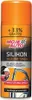 A spray can of silicone spray for car seals, with a man in a racing helmet and a car door shown. Produktbild-Vorschau