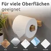 ECENCE Toilettenpapierhalter Holz Bambus - selbstklebend Produktbild-Vorschau 6