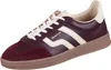 A single burgundy and cream sneaker is shown against a white background. Produktbild-Vorschau