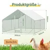 Peviasot Hühnerstall Freilaufgehege 3x4x2m Hühnerhaus Produktbild-Vorschau 2