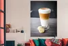 MuchoWow® Poster Glas Latte Macchiato und Kekse 120x180 cm Produktbild-Vorschau 3