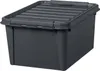 A dark gray storage box with a lid is shown from a slightly elevated side angle against a light gray background. Anteprima dell’immagine prodotto