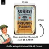 LANOLU Retro Blechschild Freunde bleiben, vintage Produktbild-Vorschau 4