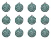Weihnachtskugeln Kunststoff mit Glitzer 8cm dämmerungsblau, Produktbild-Vorschau 2