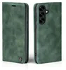 A green flip case for a smartphone, shown from two angles. Produktbild-Vorschau