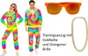 80er Jahre Batik Trainingsanzug Gr. S-XXL – Uni - Rainbow - Produktbild-Vorschau 1