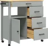 vidaXL Wózek kuchenny MONZA 84x40x90 cm lite drewno sosnowe Podgląd zdjęcia produktu 4