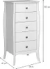 Steens Schrank mit Schubladen Baroque Weiß 5 Schubladen Produktbild-Vorschau 11
