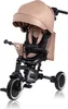 A beige and black Lionelo Tris Plus tricycle is shown against a white background. Podgląd zdjęcia produktu