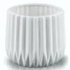 Ceramiczna doniczka falista 13 cm biała Podgląd zdjęcia produktu 2