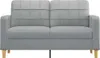 vidaXL 2-Sitzer-Sofa Hellgrau 140 cm Stoff Produktbild-Vorschau 3