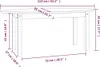 vidaXL Couchtisch Grau 110x55x45 cm Massivholz Kiefer Produktbild-Vorschau 8
