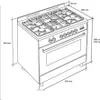 GURARI Gas-Standherd GCH E 911 X, Gas Elektro Standherd 90 Produktbild-Vorschau 2