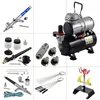 Agora-Tec® Airbrush Set PROFI K2 blue Produktbild-Vorschau 1