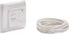 A white thermostat and a coiled white cable are shown against a white background. Produktbild-Vorschau