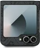 A close-up, front-facing view of a black flip phone case with a textured finish. Podgląd zdjęcia produktu