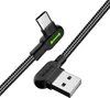 Schnell-Ladekabel 3A USB auf USB-C Nylon LED, 1,2m Produktbild-Vorschau 3