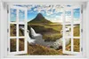 Wallario Wandbild mit Fenster-Illusion: Island Panorama Produktbild-Vorschau 1