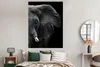 MuchoWow® Poster Tiere - Elefant - Wild - Schwarz - Weiß Produktbild-Vorschau 4