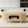 Merax Couchtisch mit 1 Schublade und Rolltür, Sofatisch Produktbild-Vorschau 6