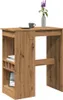 A bar table with shelves and a wine rack, decorated with a vase of flowers and a coffee cup. Produktbild-Vorschau