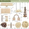 ERKOON hračka pro křečky přírodní dřevo 12 kusů pro morčata Náhled obrázku produktu 2