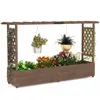 COSTWAY 200 x 44 x 114 cm květináč s mřížkou pro popínavé Náhled obrázku produktu 1