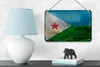 Blechschild Flagge Dschibuti 18x12cm Flag Djibouti Rost Produktbild-Vorschau 4