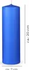 Candele a colonna HS Candle "Dark blue", dimensioni Ø7 x 20 Anteprima dell’immagine prodotto 3