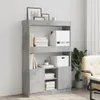 Skříň highboard betonově šedá 92 x 33 x 140 cm kompozitní Náhled obrázku produktu 3