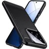 A black phone case is shown in a diagonal position, with the phone inside it. Produktbild-Vorschau