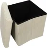 Manšestrový taburet se úložným prostorem TOBO, 38 x 38 x 38 Náhled obrázku produktu 6