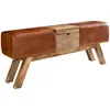 Design Turnbock Sitzbank Braun Aufbewahrungsfach 120 x 29 x Produktbild-Vorschau 7